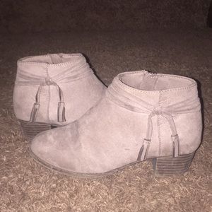 Girls tan booties